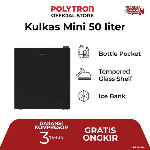Polytron kulkas portable 1 pintu PRH-51R/X - Image 2
